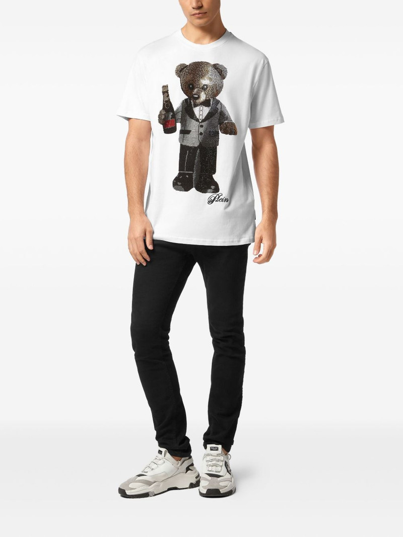 PHILIPP PLEIN teddy bear sequin T-shirt outlook