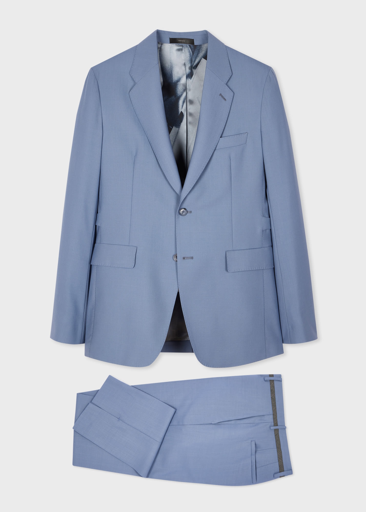 Tailored-Fit Fresco Wool Suit - 1