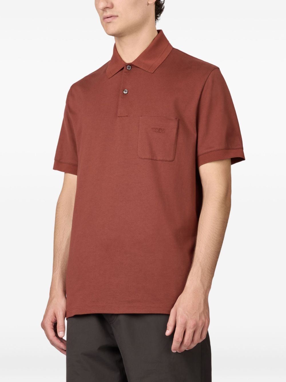 embroidered-logo polo shirt - 3