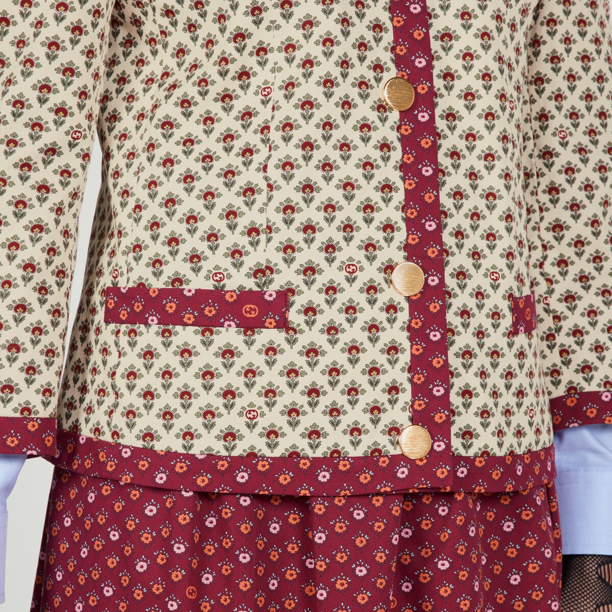 Flower print cotton jacket - 4