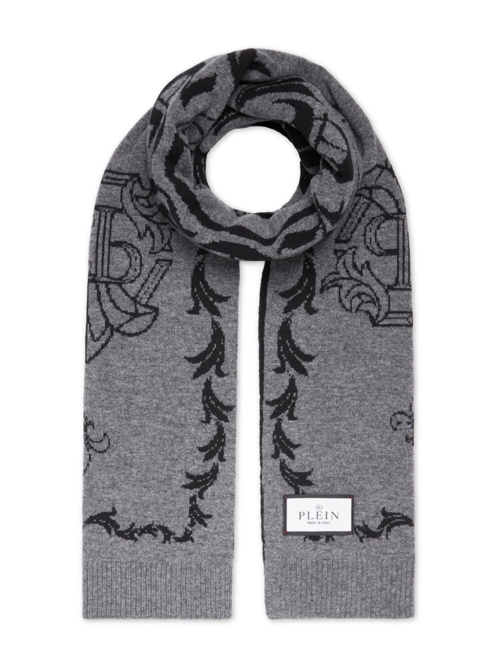 monogram-motif merino scarf - 3