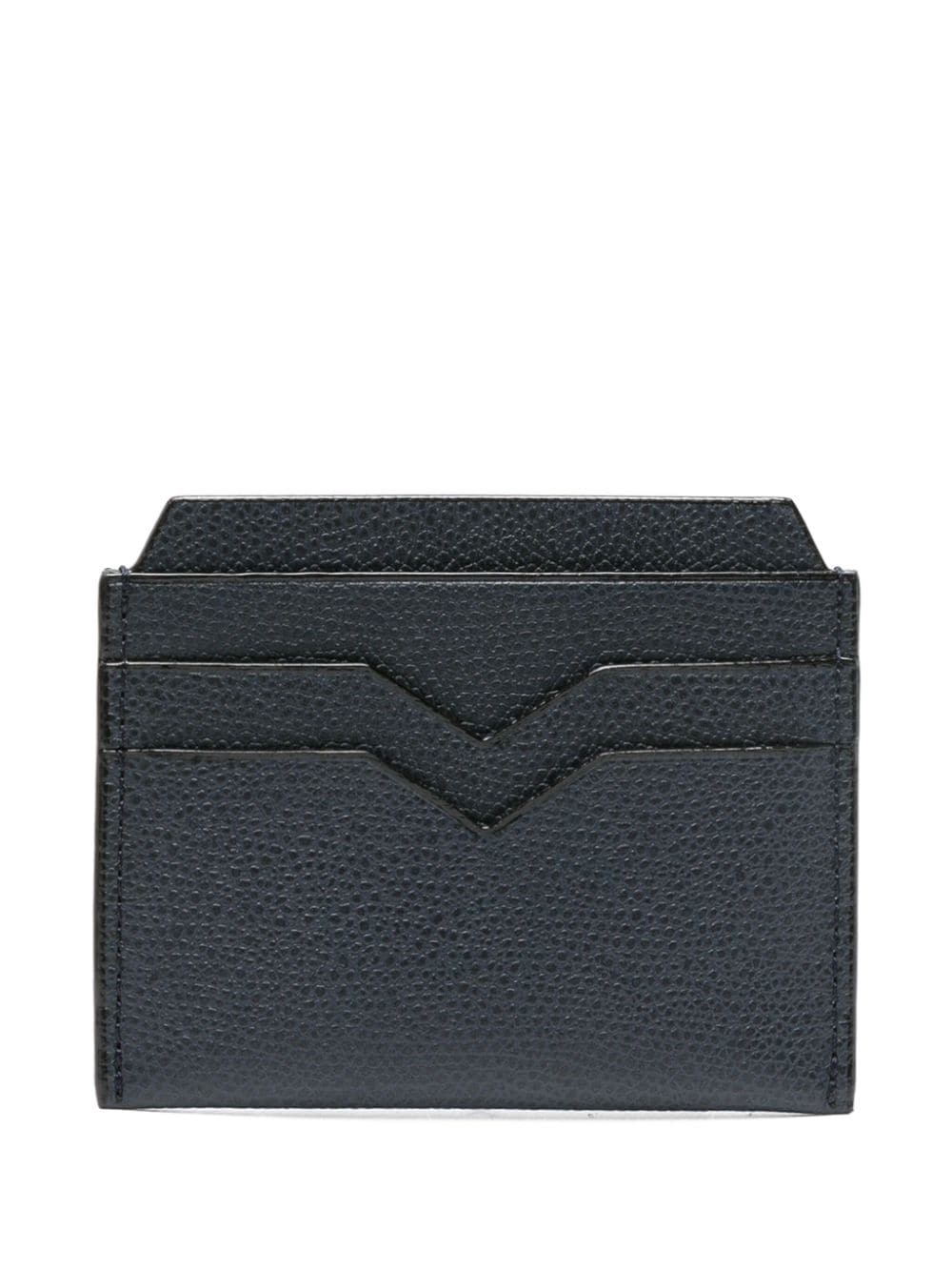 textured leather cardholder - 1