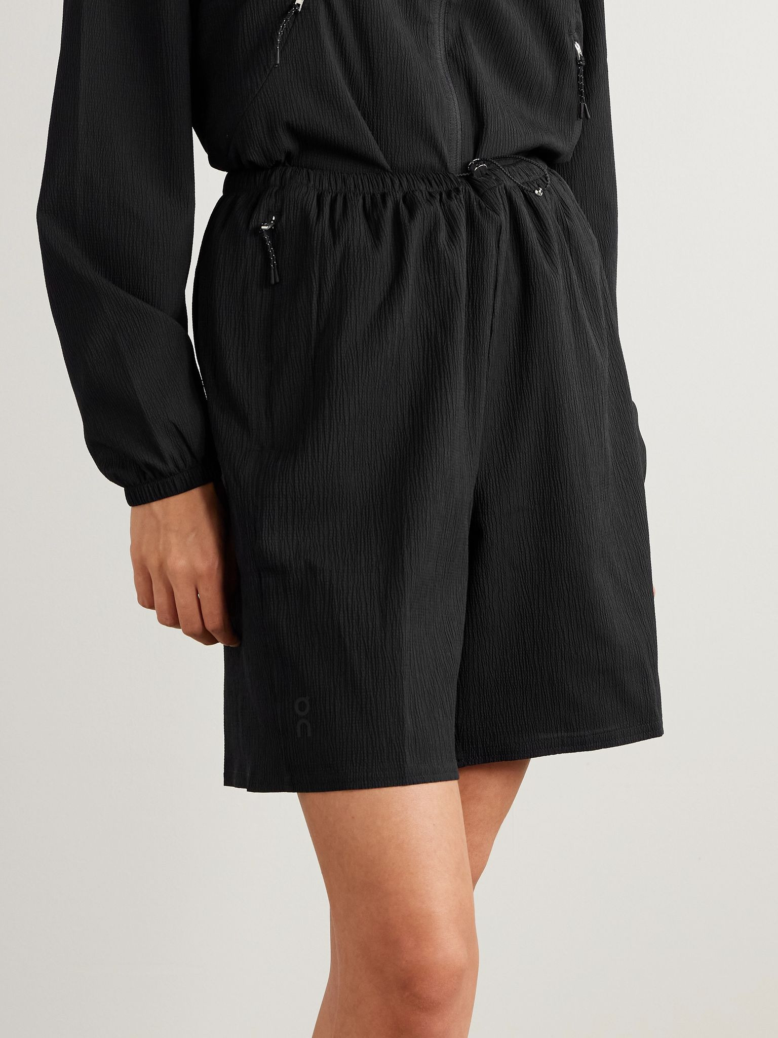 + Zendaya Gloria crinkled stretch-jersey shorts Black - 3