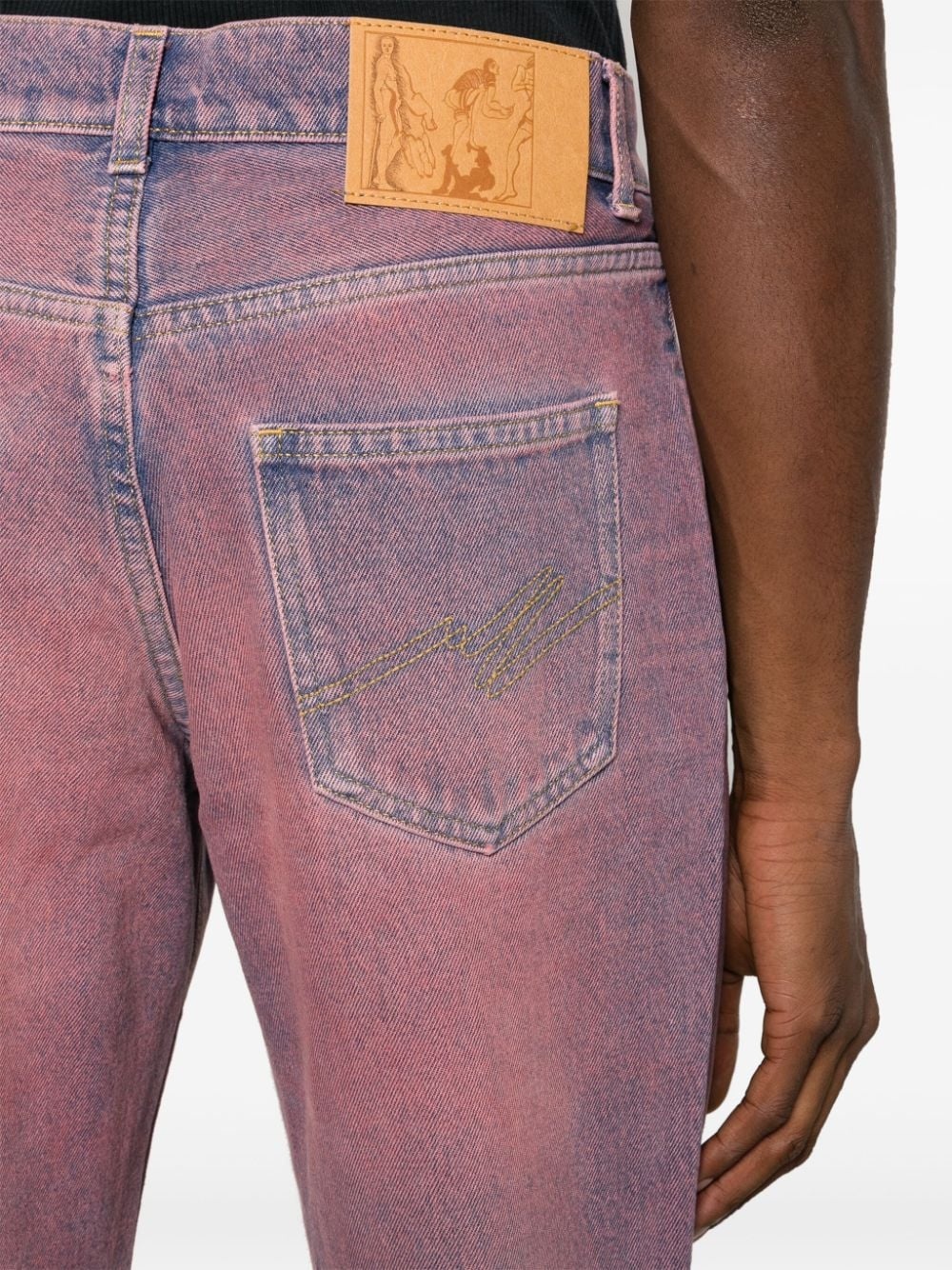overdyed straight-leg jeans - 6