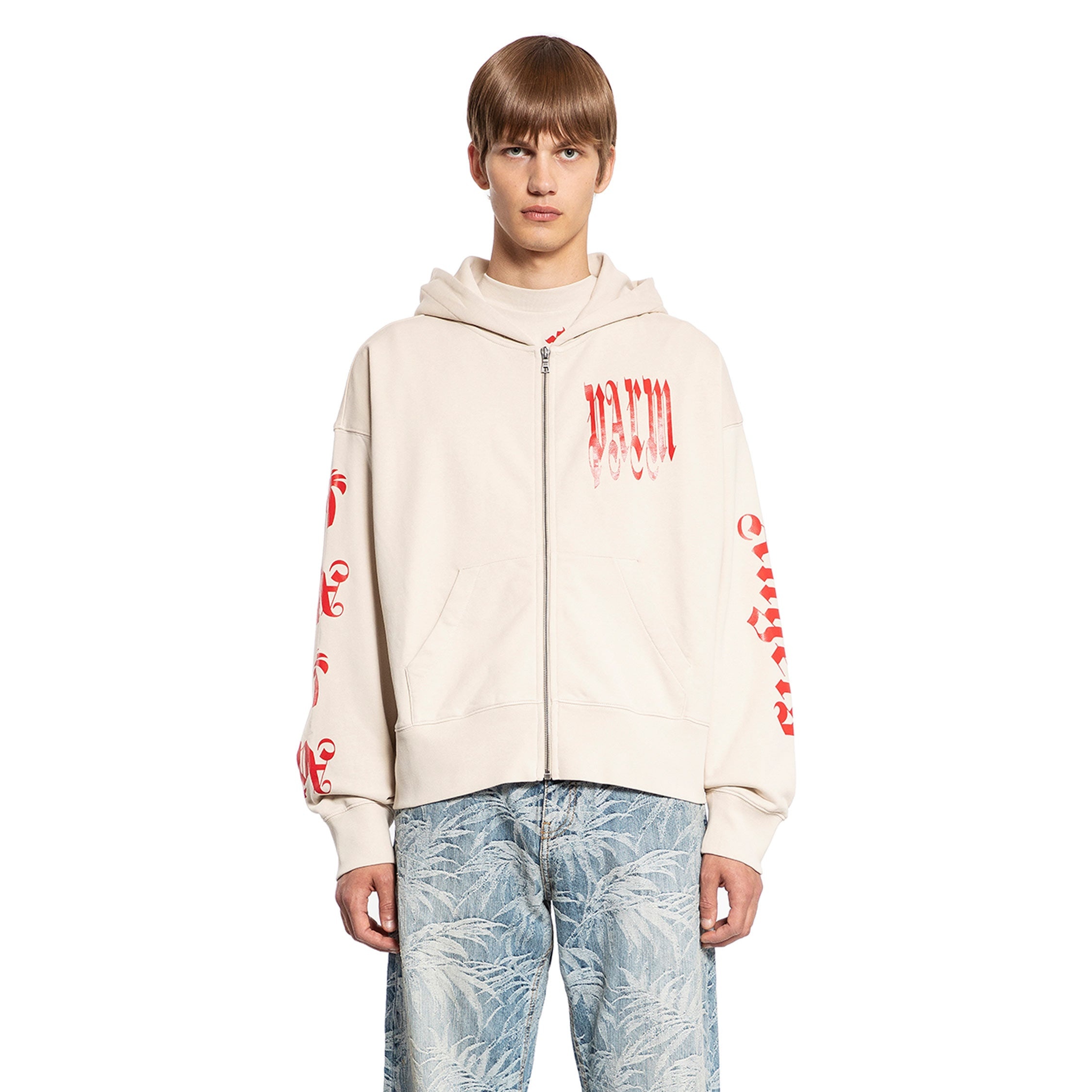 PALM ANGELS MAN BEIGE SWEATSHIRTS - 5