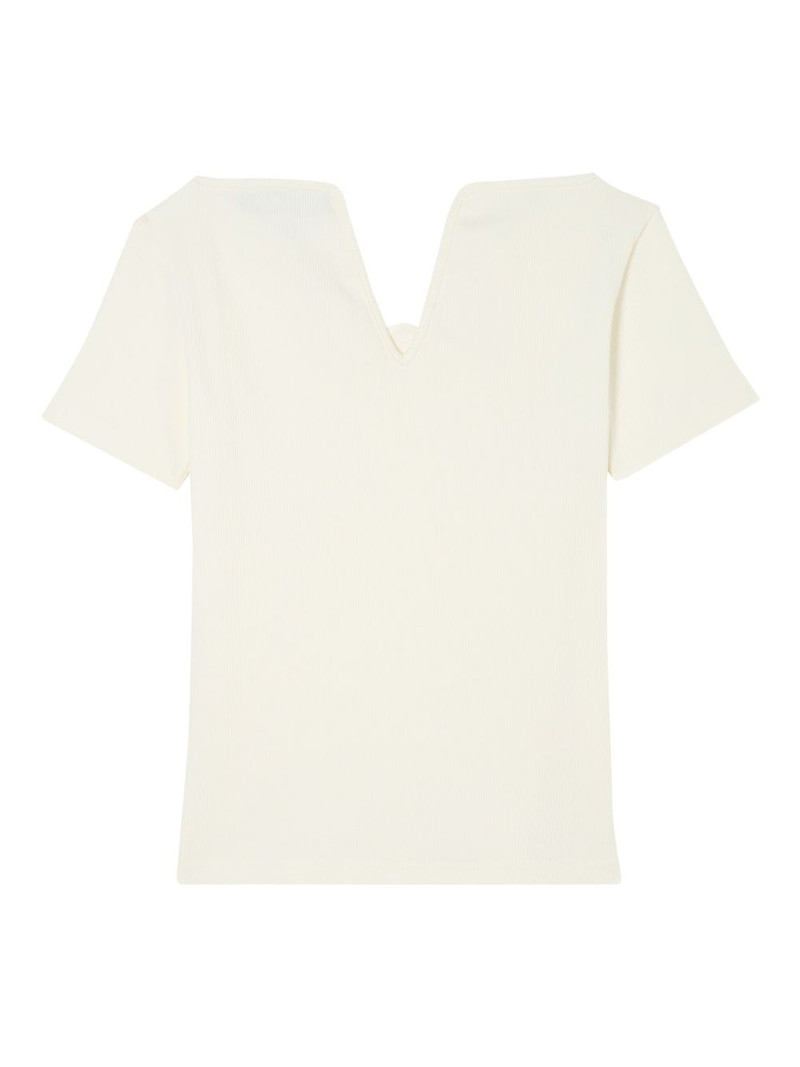 SUNNEI ribbed V-neck T-shirt outlook