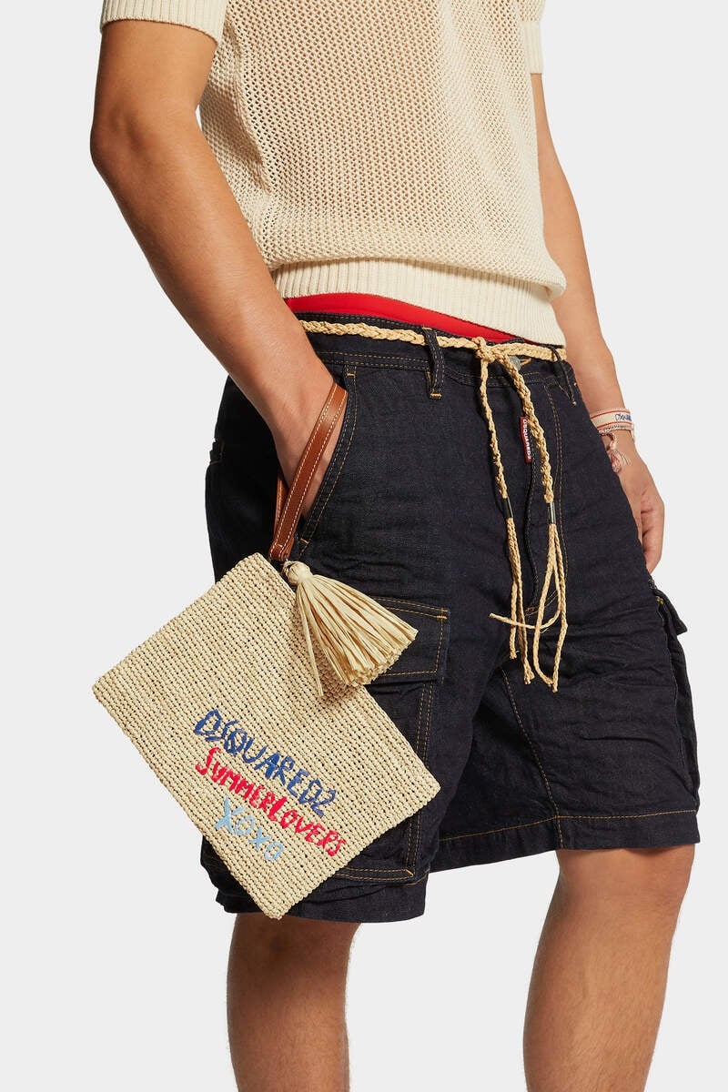 SUMMER LOVERS RAFFIA POUCH - 6