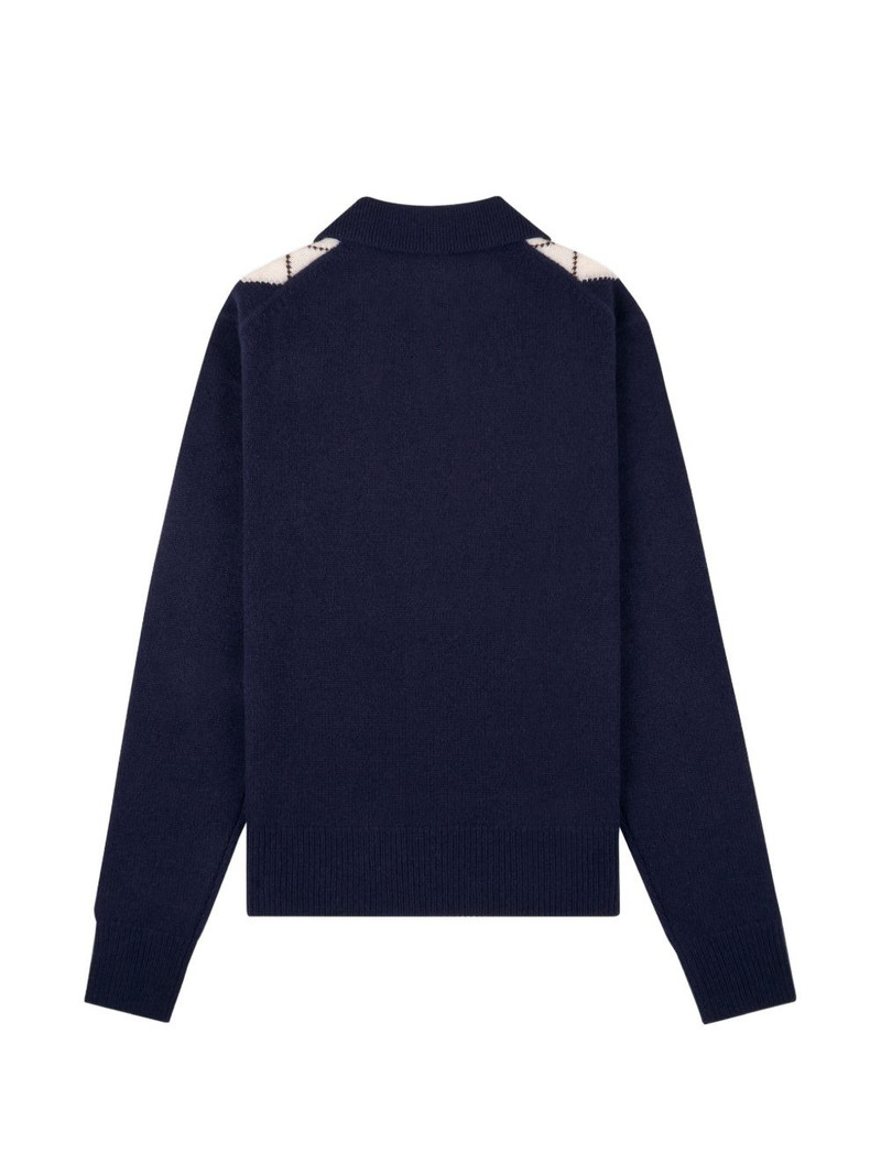 Sporty & Rich argyle polo top outlook