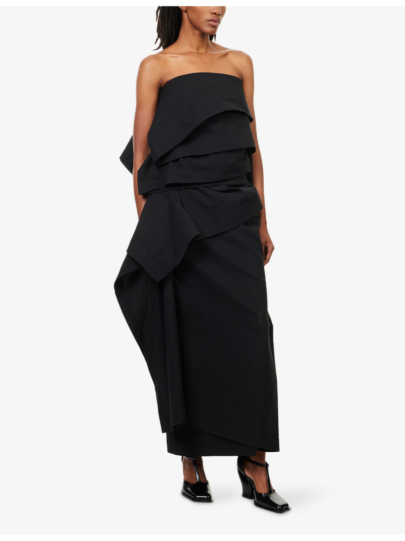 ISSEY MIYAKE Collapsing Sculpture Regular-Fit Woven Midi Skirt outlook