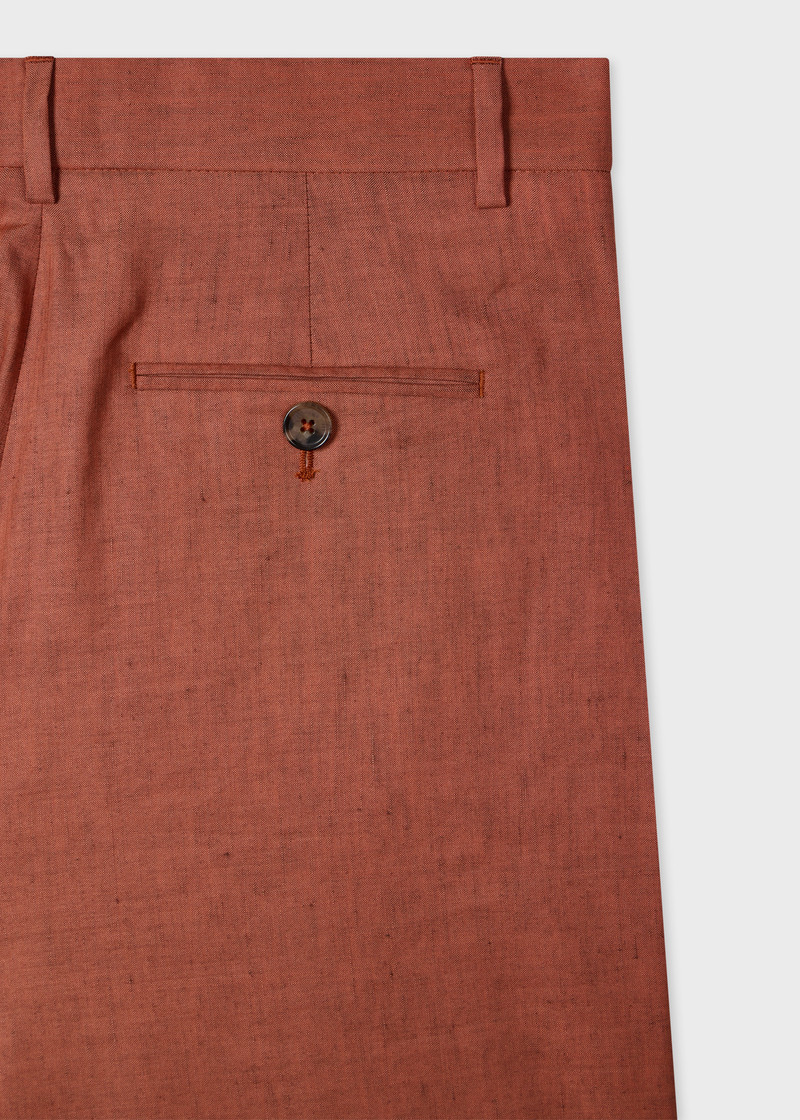 Paul Smith Women's Rust Linen-Wool Blend Wide-Leg Trousers outlook
