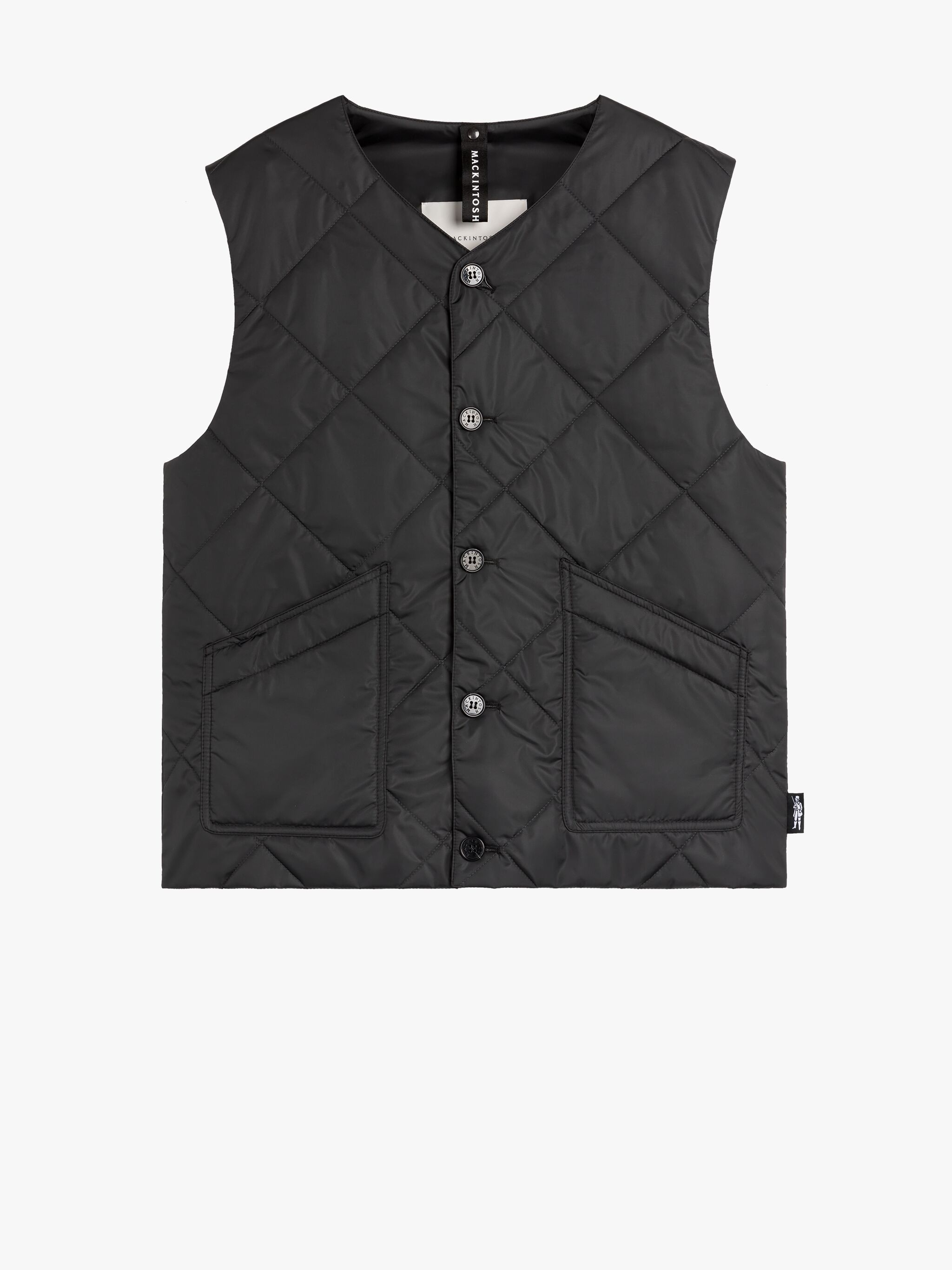 NEW HIG CHARCOAL NYLON QUILTED LINER VEST - 1