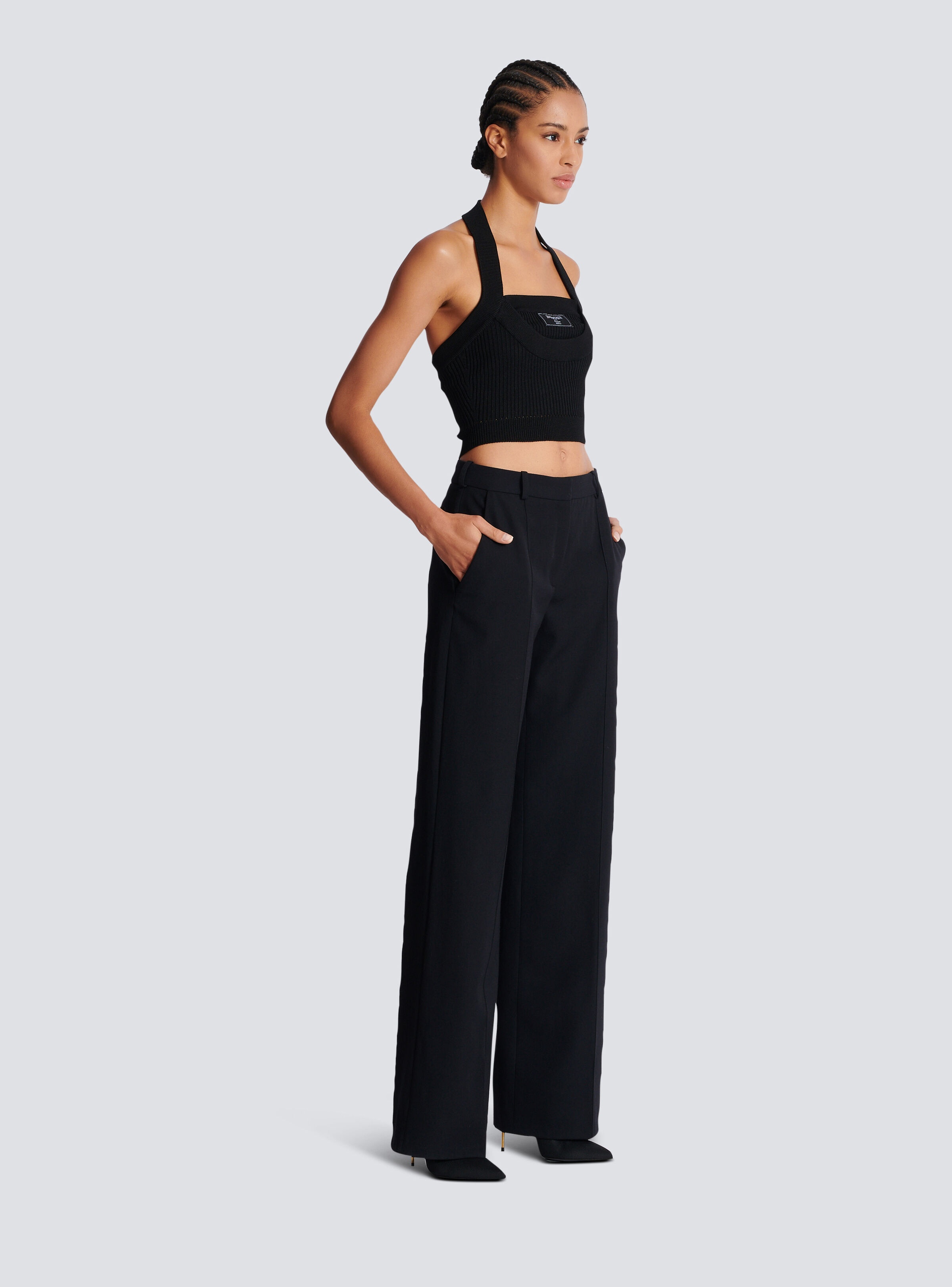 Tailored grain de poudre trousers - 3