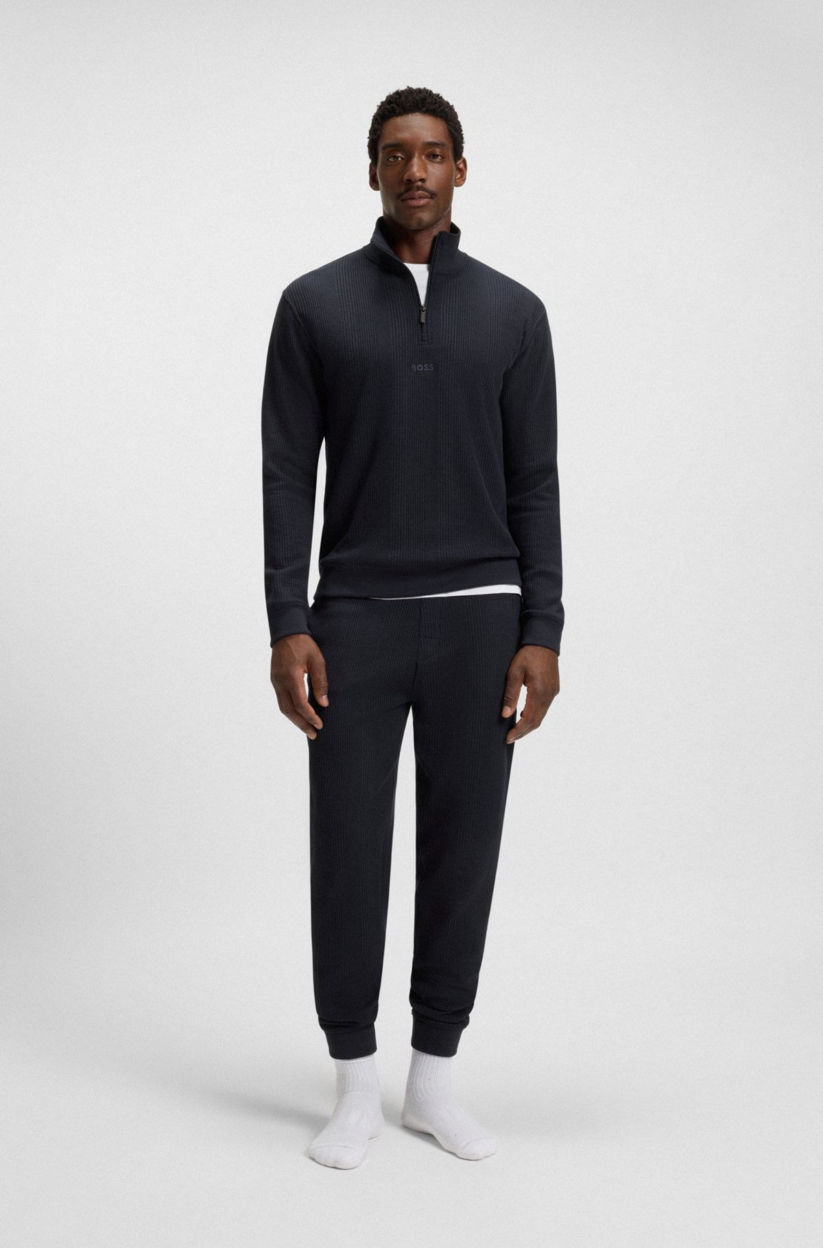 COTTON TRACKSUIT BOTTOMS WITH EMBROIDERED LOGO - 3