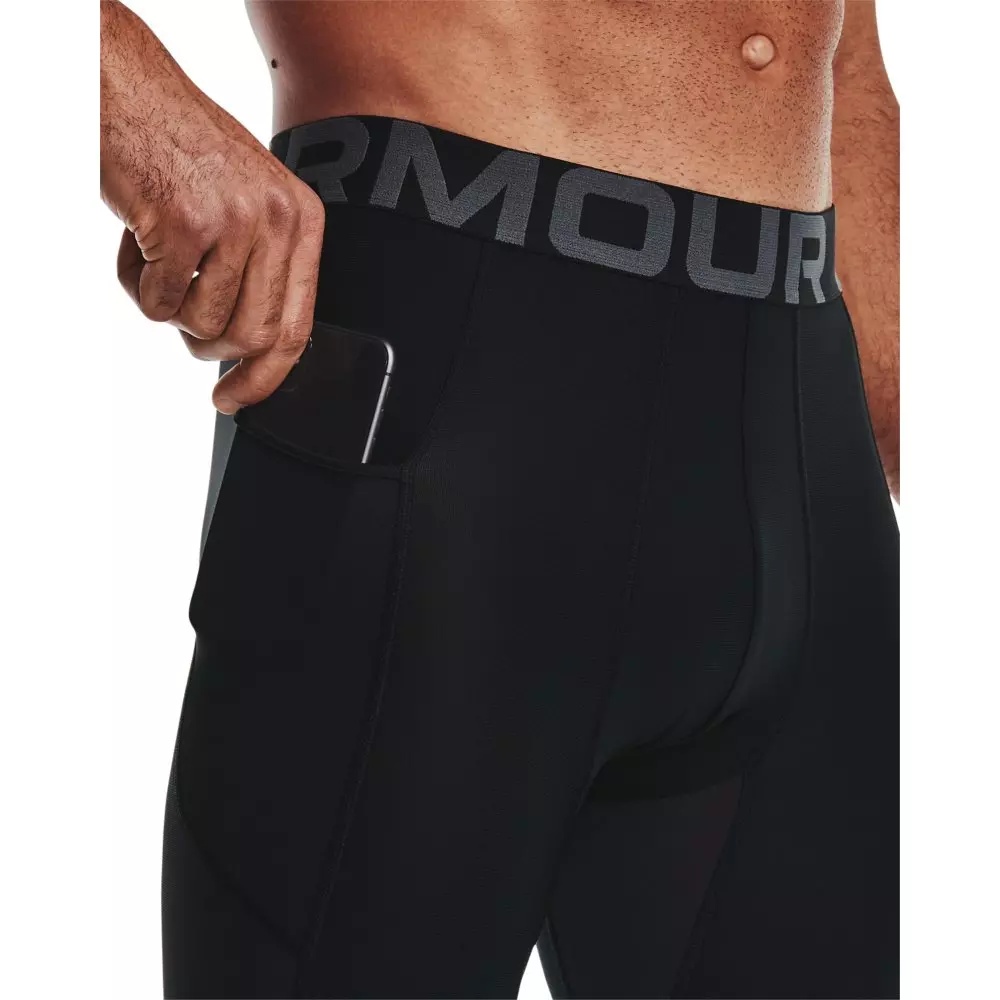 Men's Black HeatGearÂ® Armour Â¾ Leggings - 7