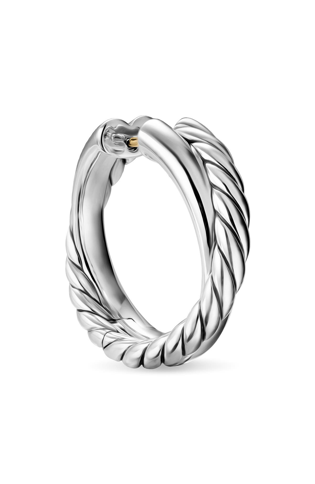David Yurman Crossover Hoop Earrings in Sterling Silver, 22.3mm at Nordstrom - 4