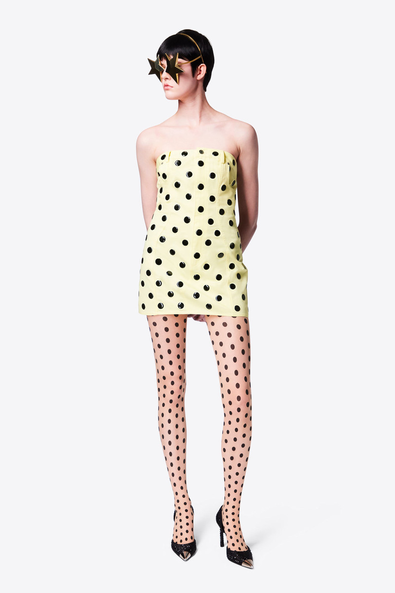 POLKA DOT STRAPLESS MINI DRESS 3