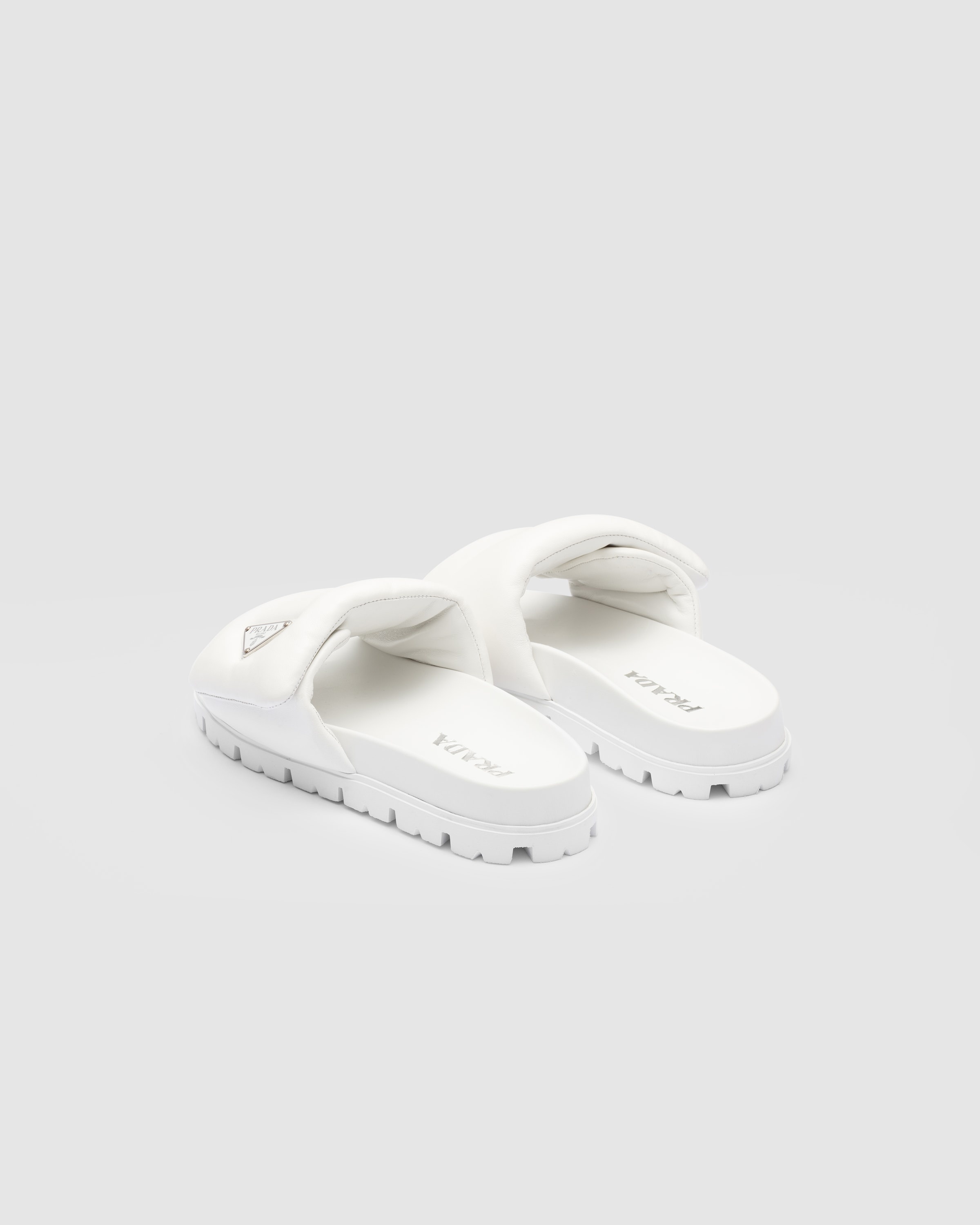 Soft padded nappa leather slides - 4