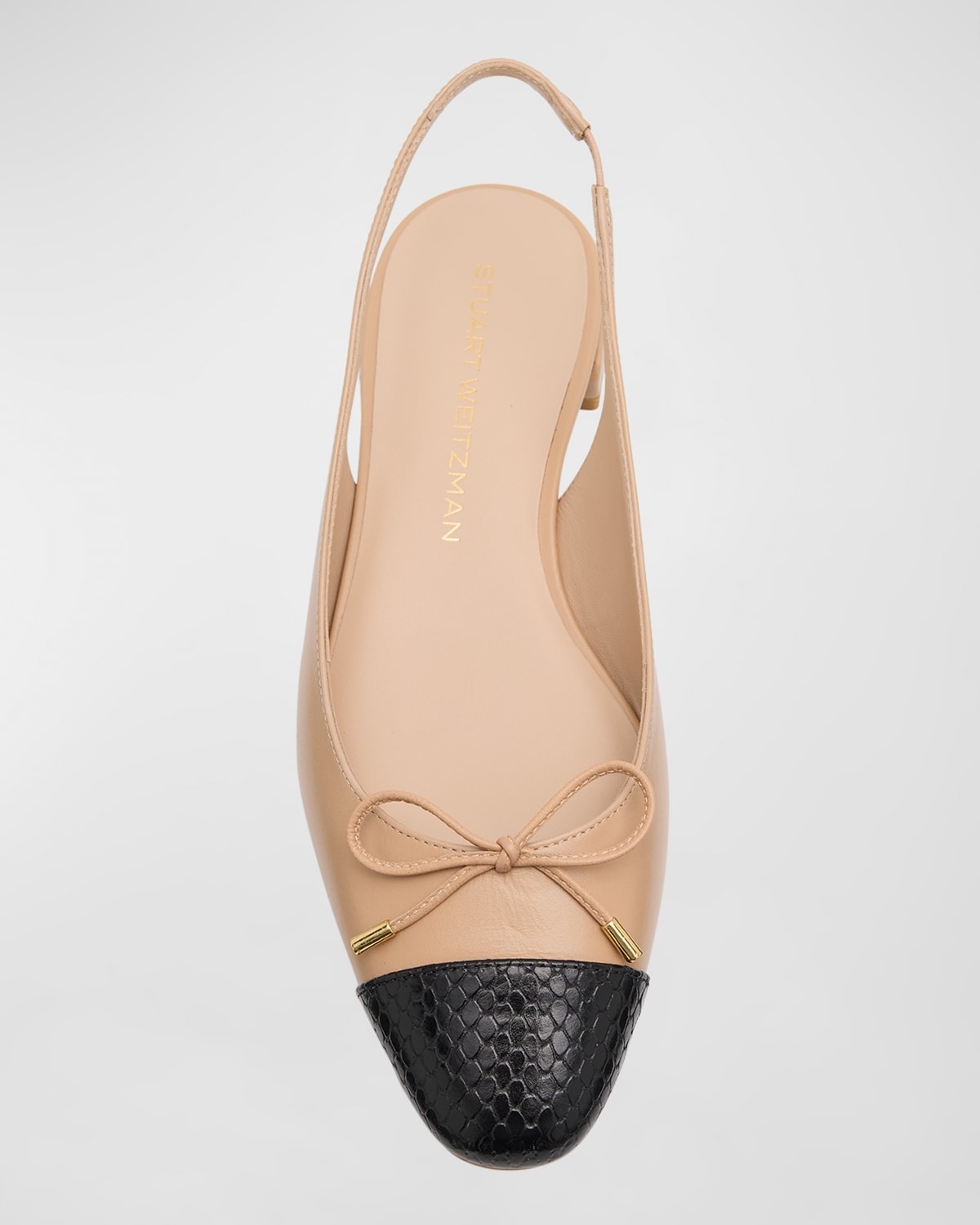 Sleek Bicolor Slingback Ballerina Flats - 5