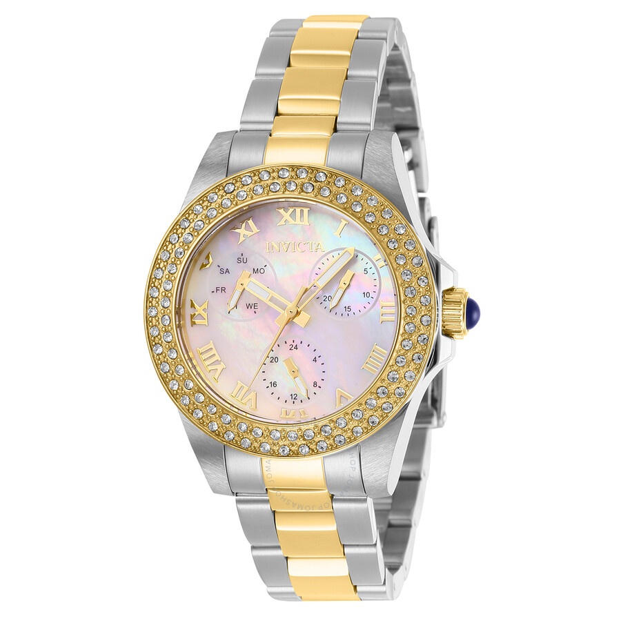 Invicta - Invicta Angel Quartz White Mother of Pearl Dial Ladies Watch 28480 - 1