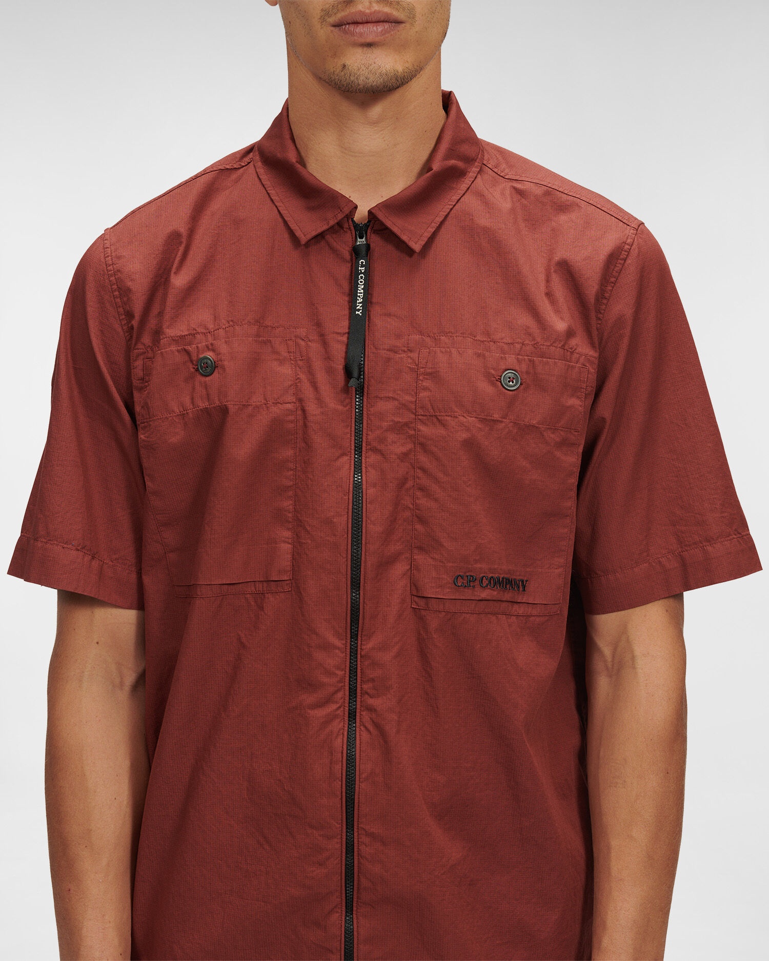 Cotton Rip-Stop Zipped Shirt - 5