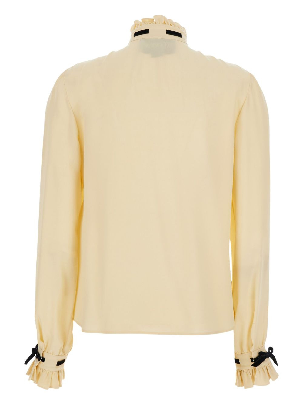 ruffled high-neck shirt - 2