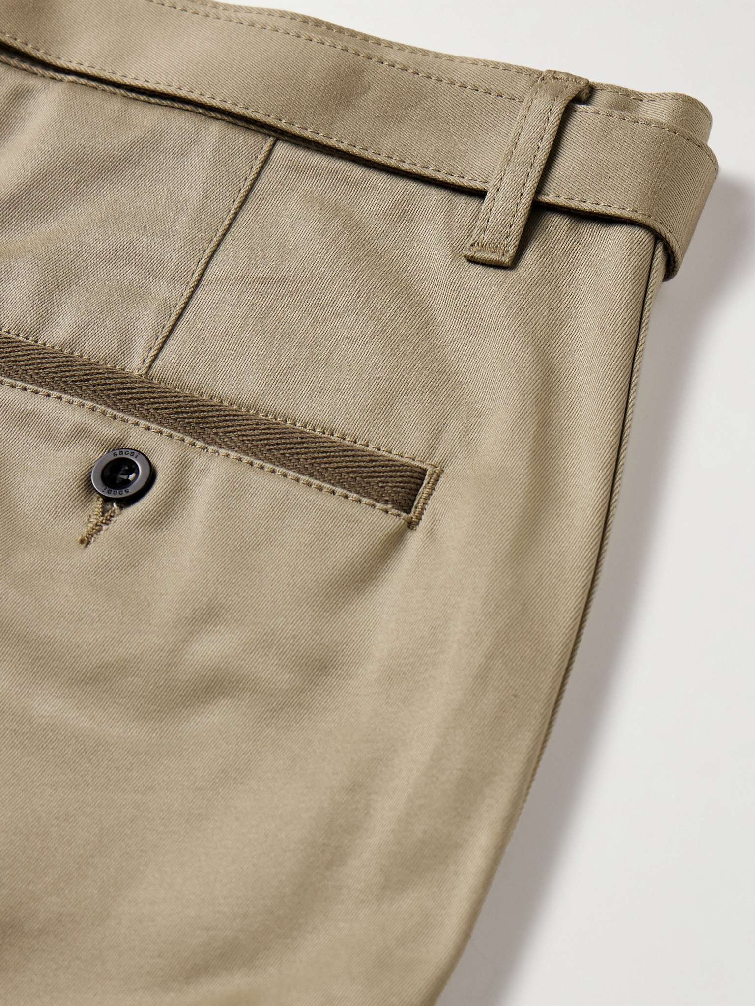 Slim-Fit Straight-Leg Belted Cotton-Twill Trousers - 5