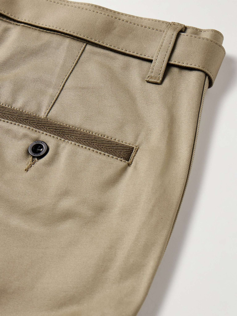Slim-Fit Straight-Leg Belted Cotton-Twill Trousers 5