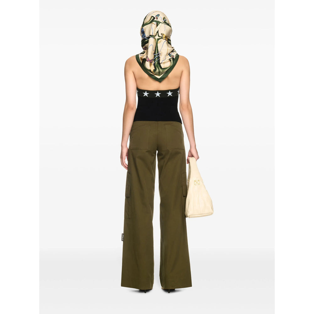 Off-White Green Trousers - Straight Trousers Women - 5