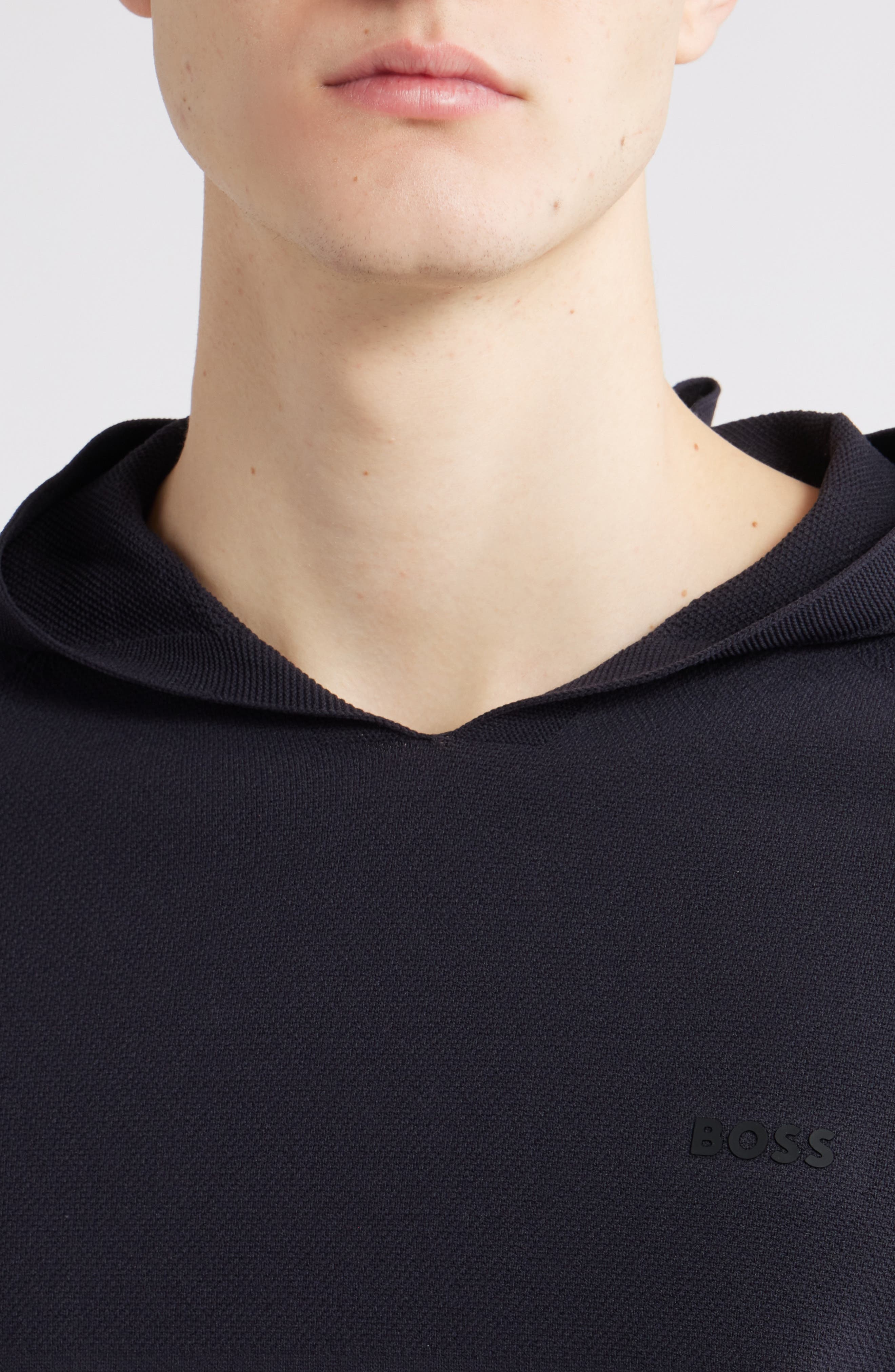 BOSS Seamless Tech Hoodie in Dark Blue at Nordstrom - 4