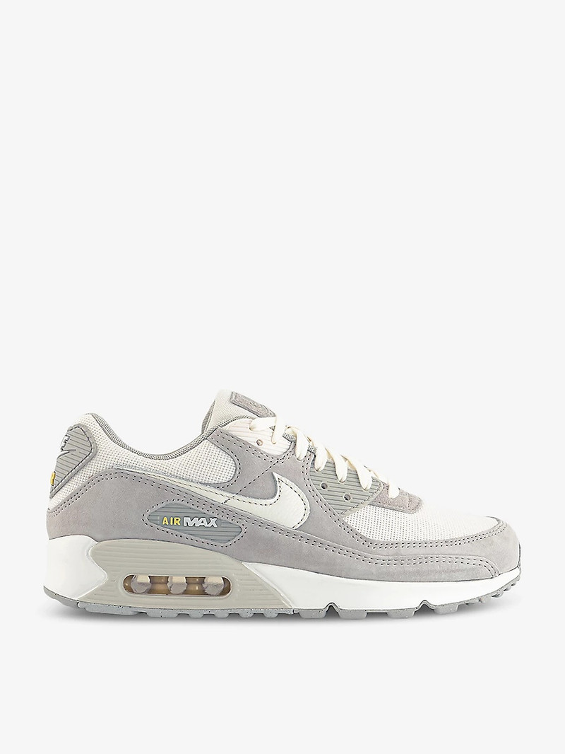 Air Max 90 mesh and leather low-top trainers - 1