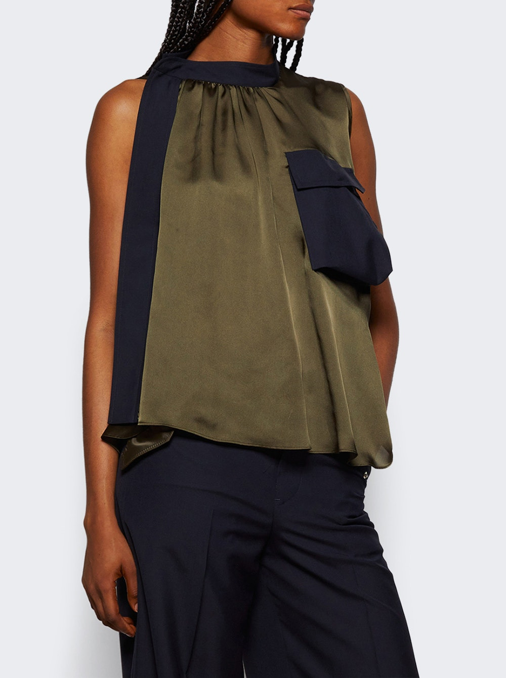 Suiting Mix Pullover Khaki And Navy - 2