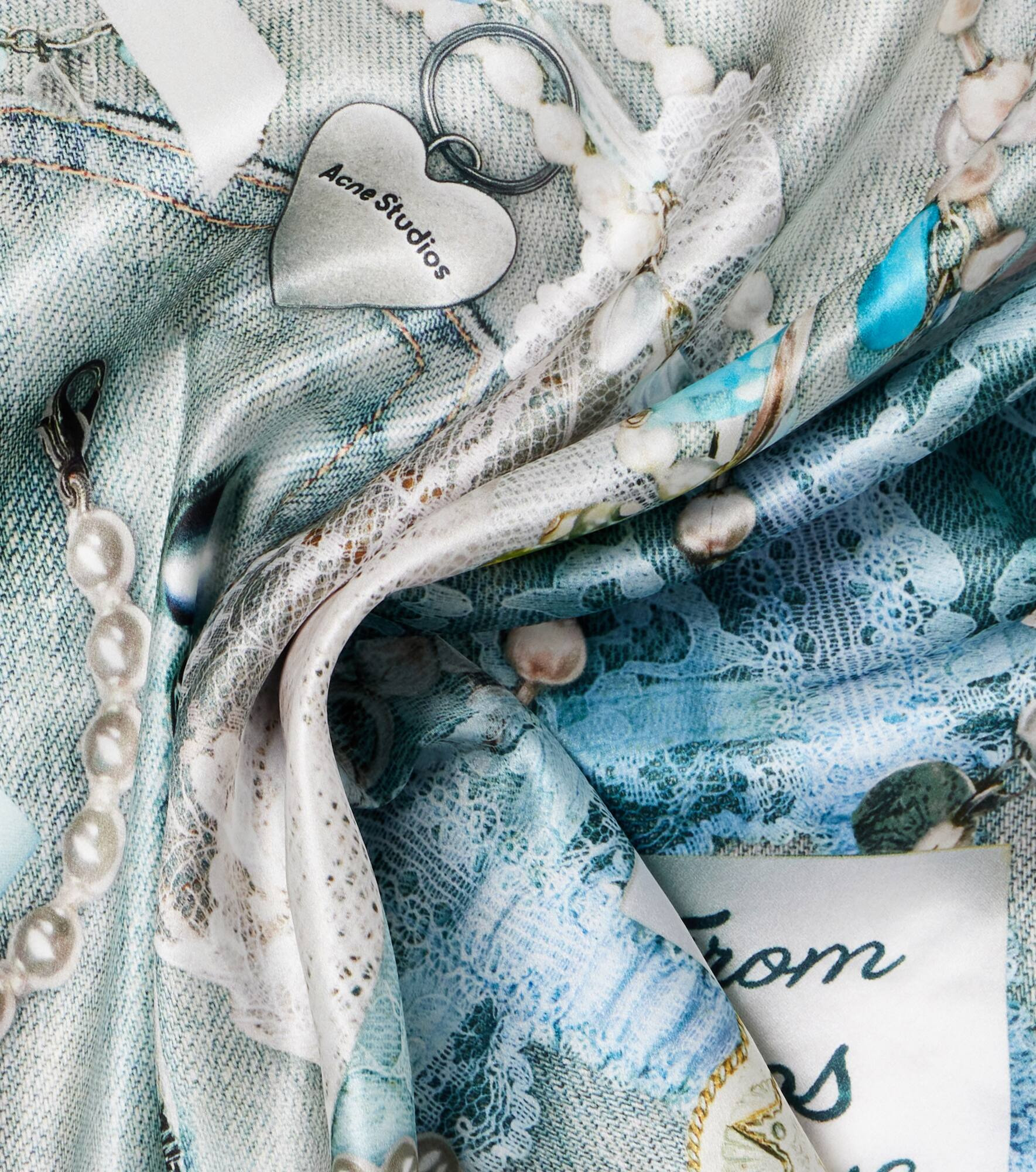 Printed silk scarf - 4