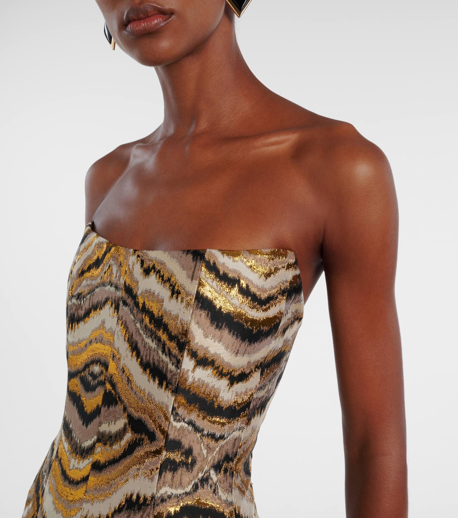 Odessa paneled jacquard gown - 4