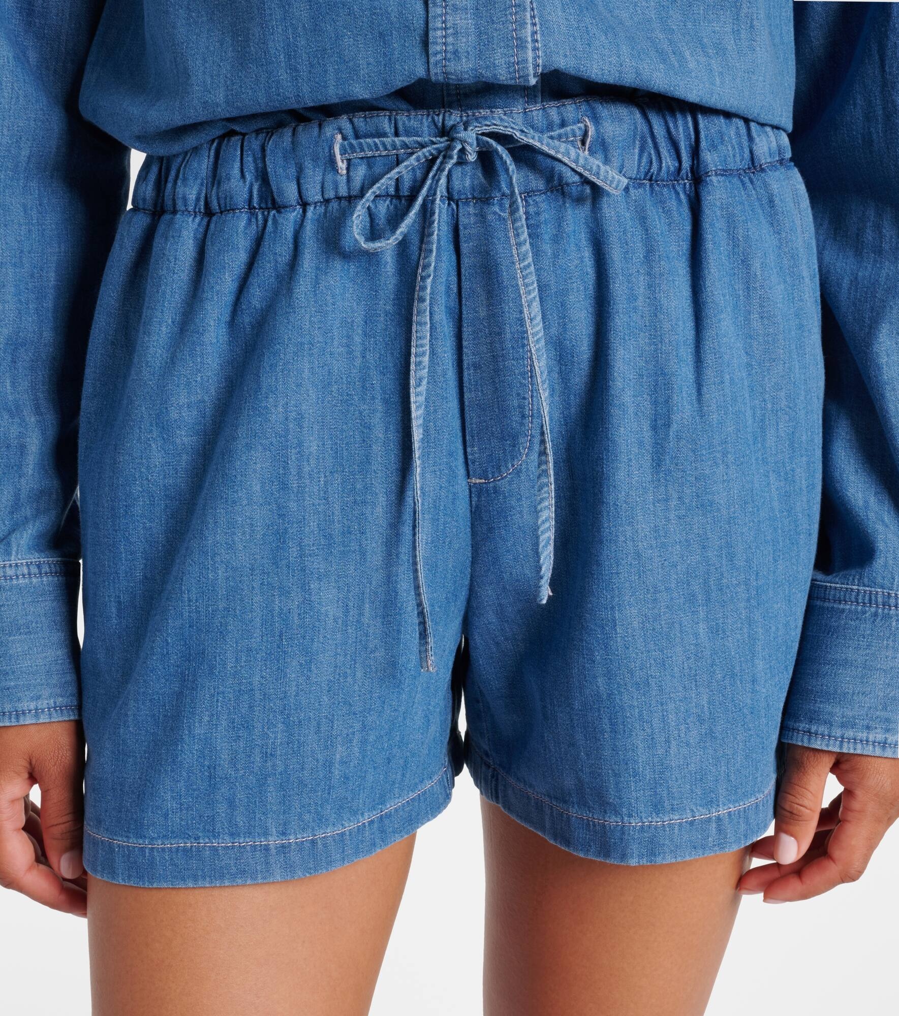 Horsebit denim shorts - 4