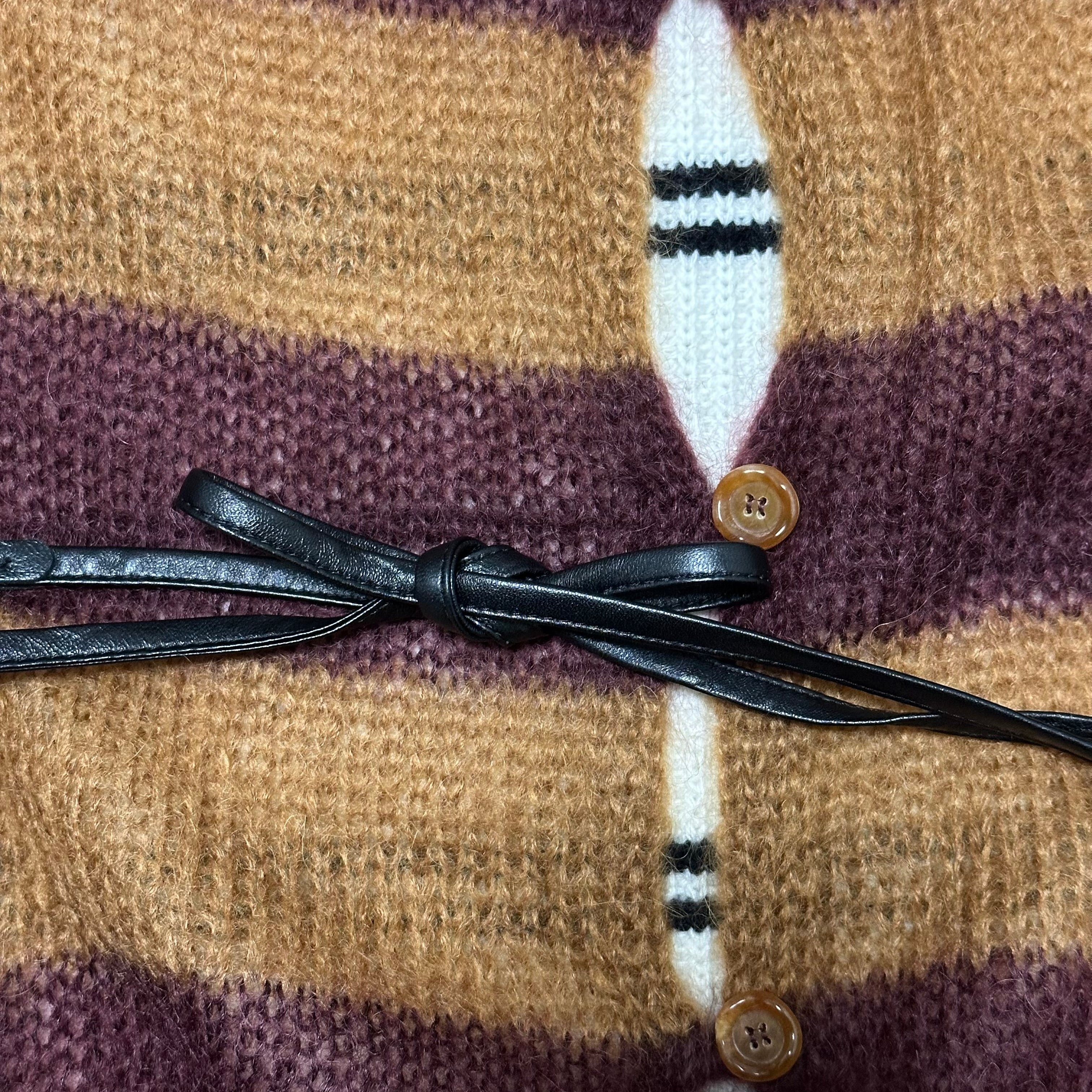 MARNI Pre Fall 2021 Belted Striped Knit Cardigan - 4