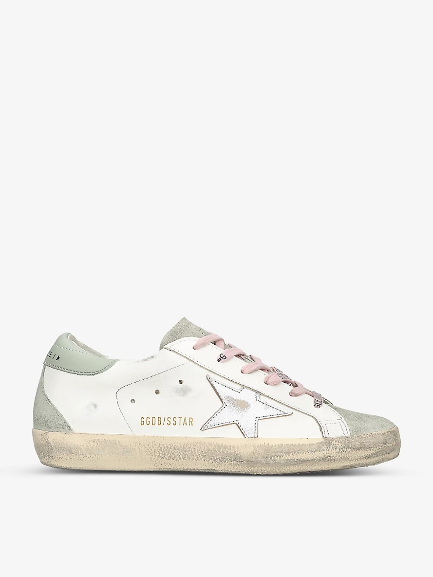 Superstar 82379 logo-print leather low-top trainers - 1