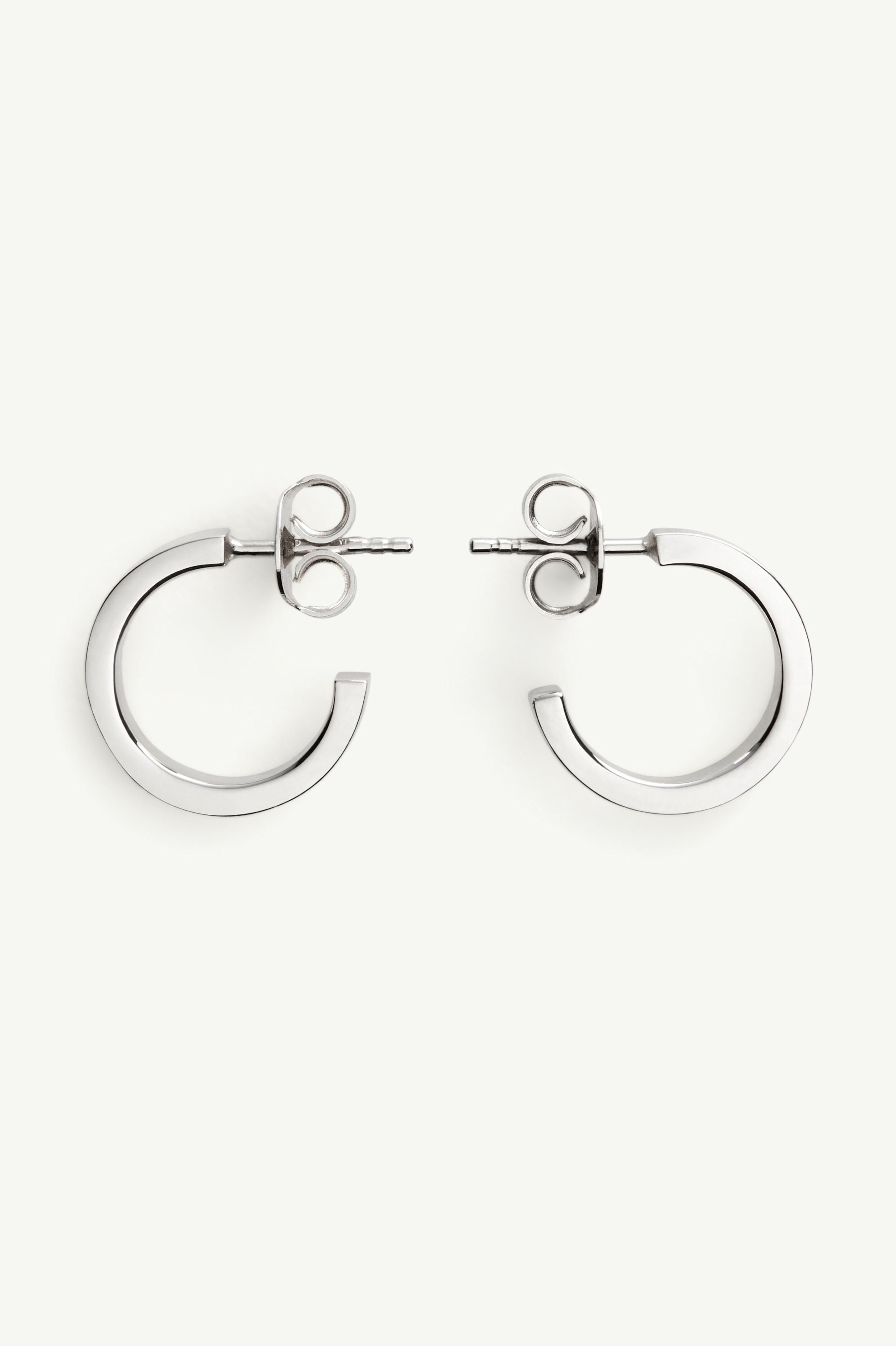 Numeric Minimal Signature Hoop Earrings - 3