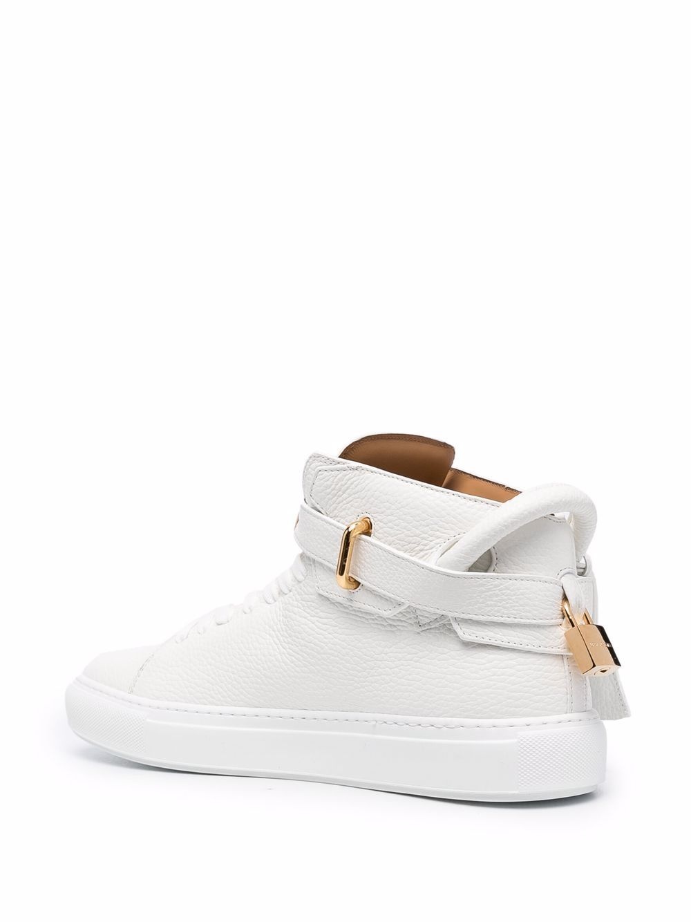 100mm high-top leather sneakers - 3