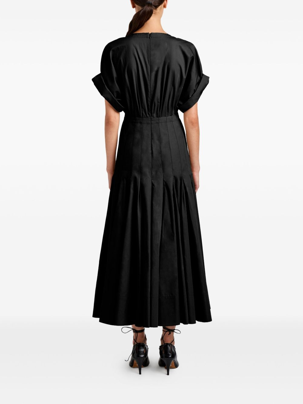 Ciara V-neck pleated maxi dress - 4
