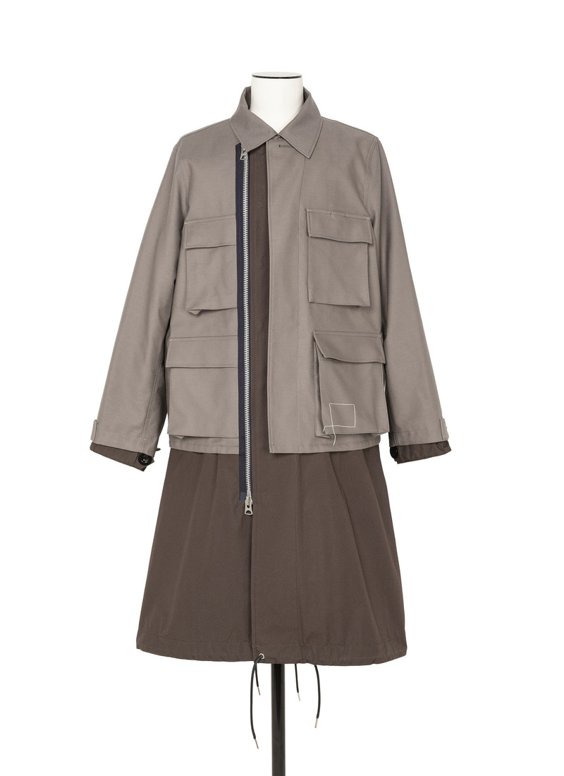 sacai WTAPS Cotton Back Satin Coat outlook