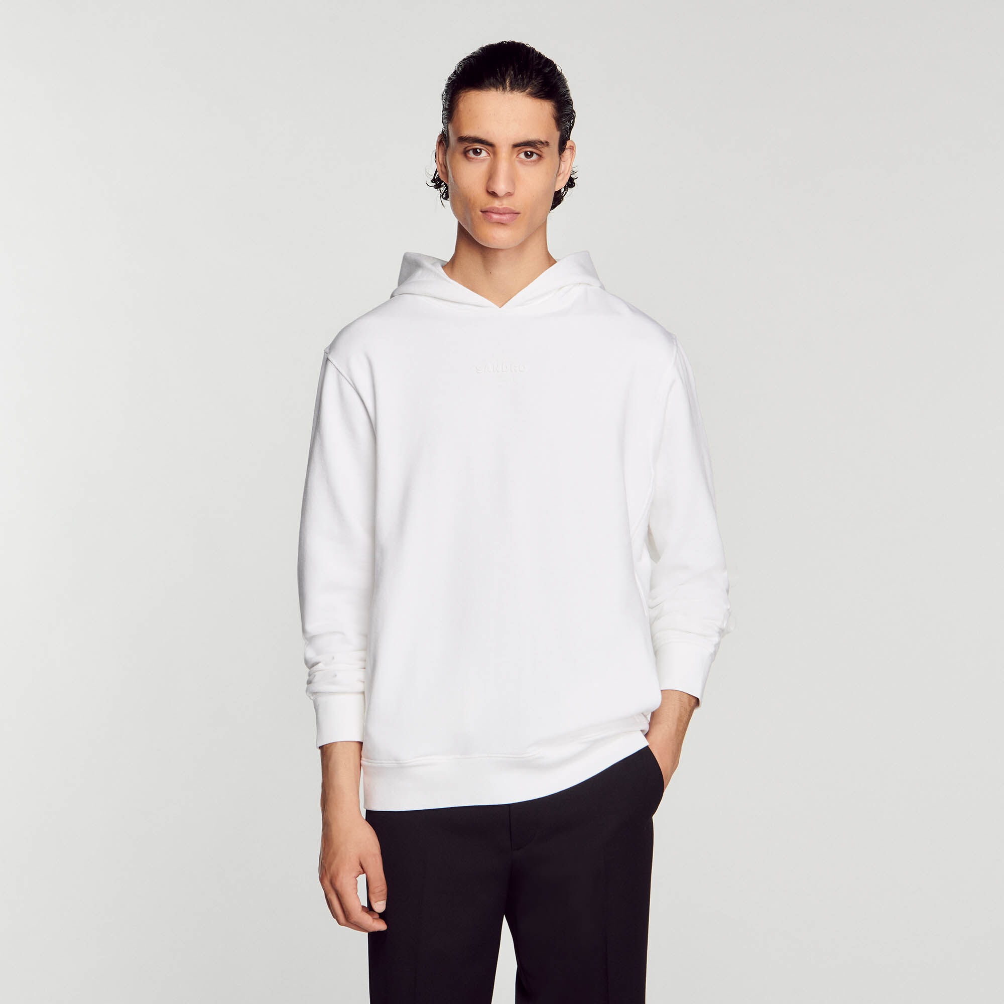 HOODED SWEATSHIRT WITH RUBBER LOGO - 5