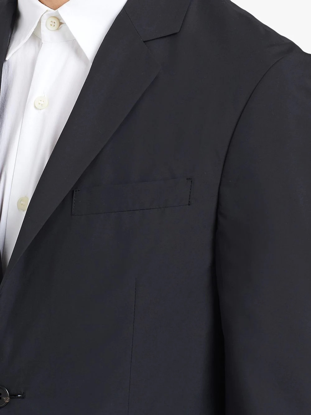 technical poplin single-breasted jacket - 5