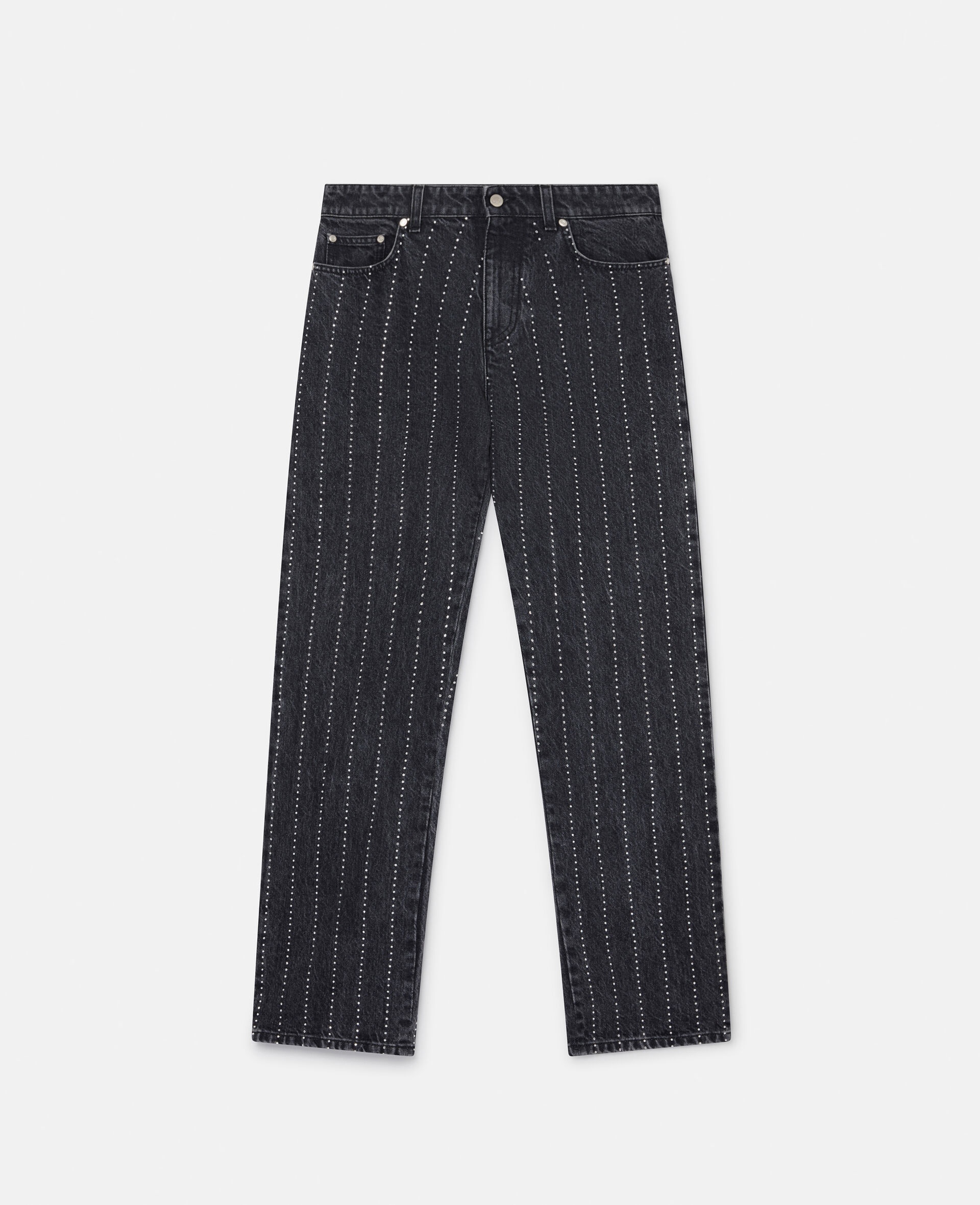 Crystal Pinstripe Straight Leg Jeans - 1