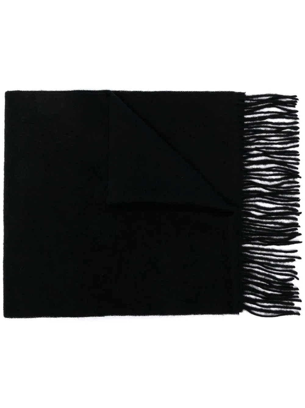 Clan fine-knit fringe scarf - 1