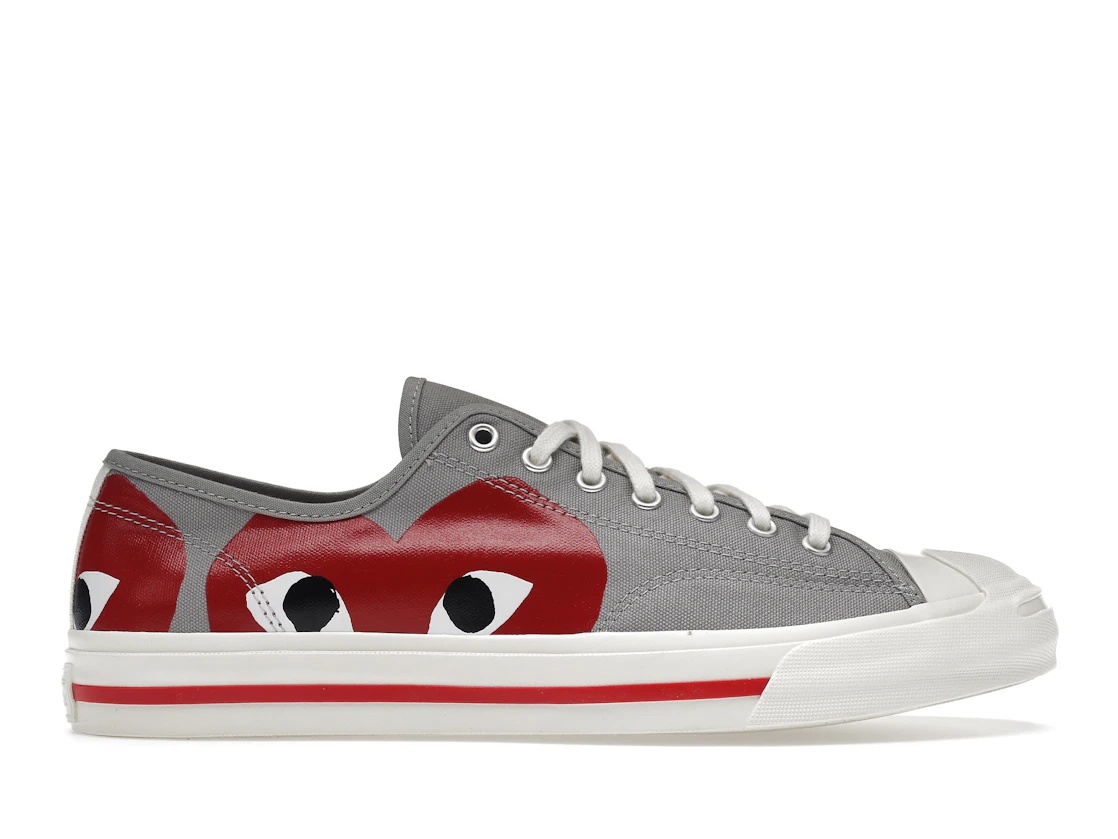 Converse Jack Purcell Comme des Garcons PLAY Grey Red - 1