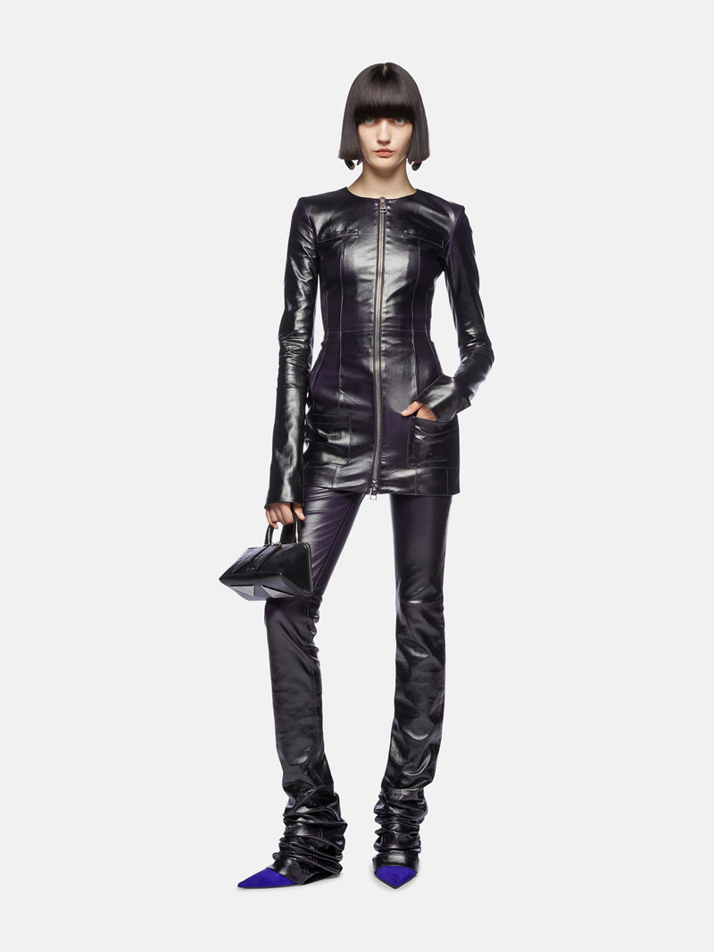 THE ATTICO EGGPLANT AND BLACK BLAZER outlook