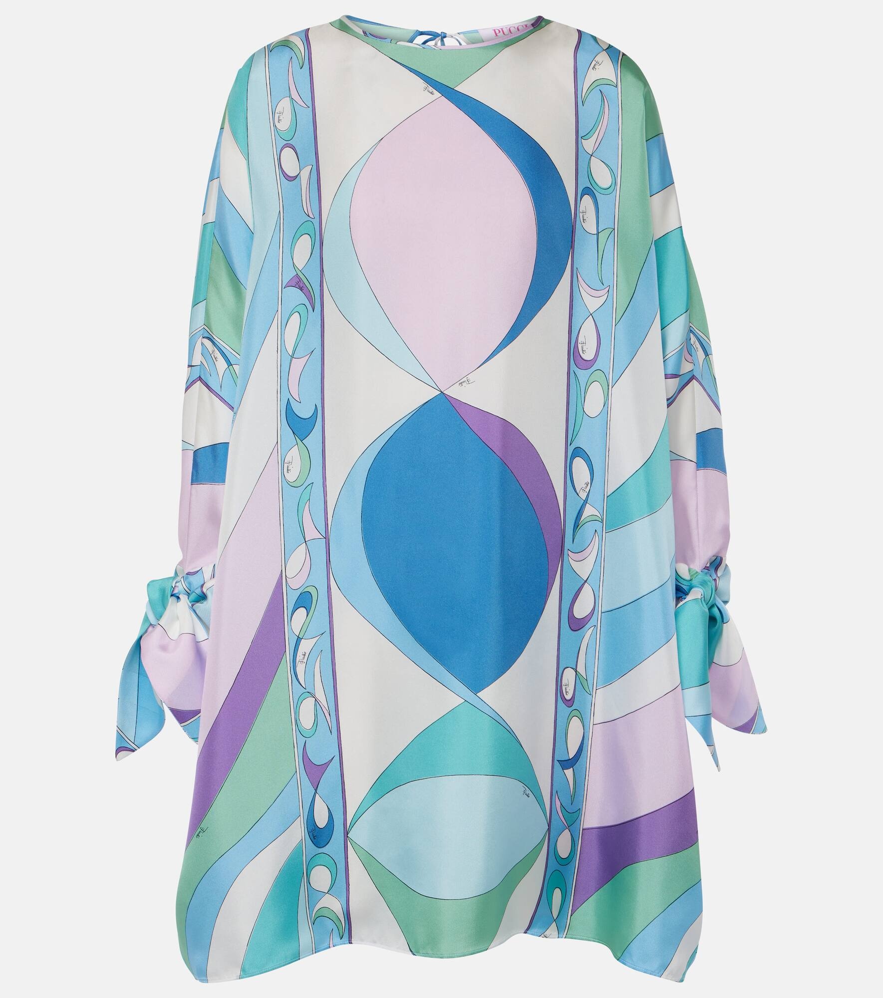 Pesci silk twill kaftan - 1