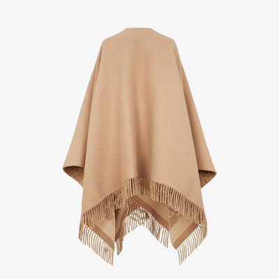 FENDI Beige wool and cashmere poncho outlook