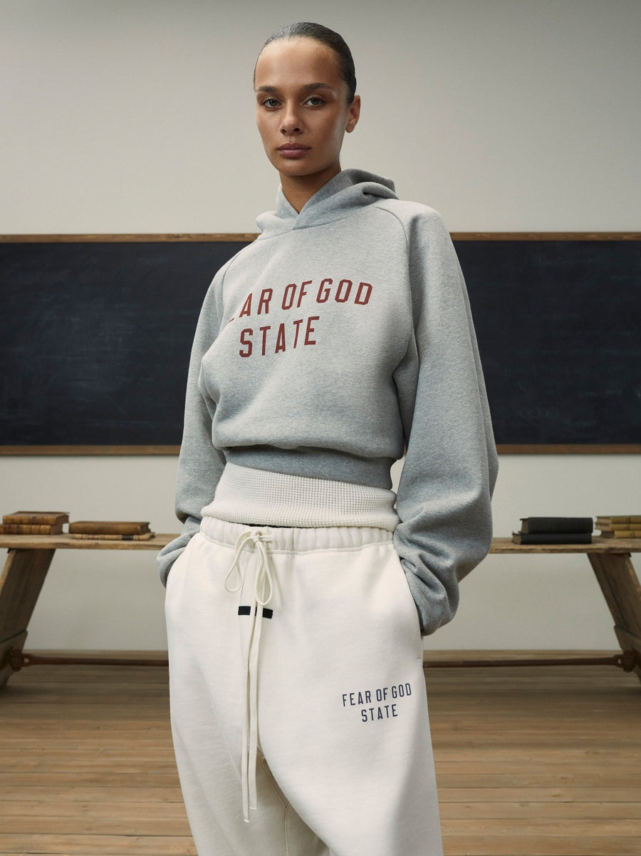 Womens Fleece Cropped Hoodie - 3