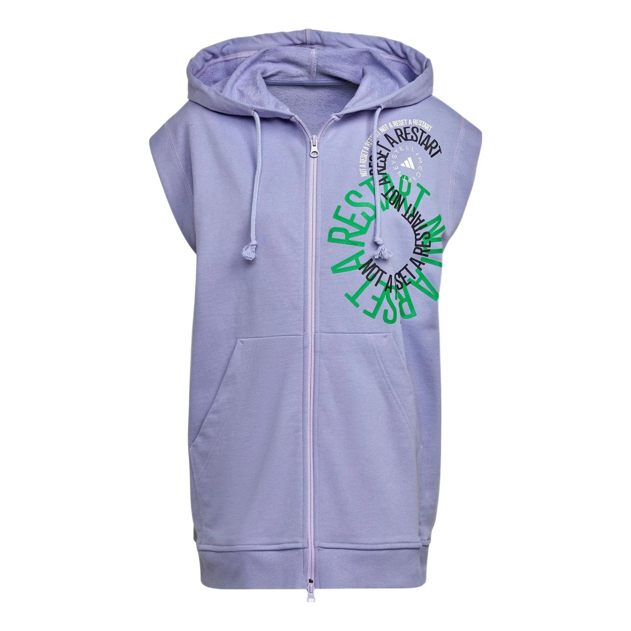 adidas Logo Alphabet Printing Pattern Hooded Zipper Purple IB5904 - 1